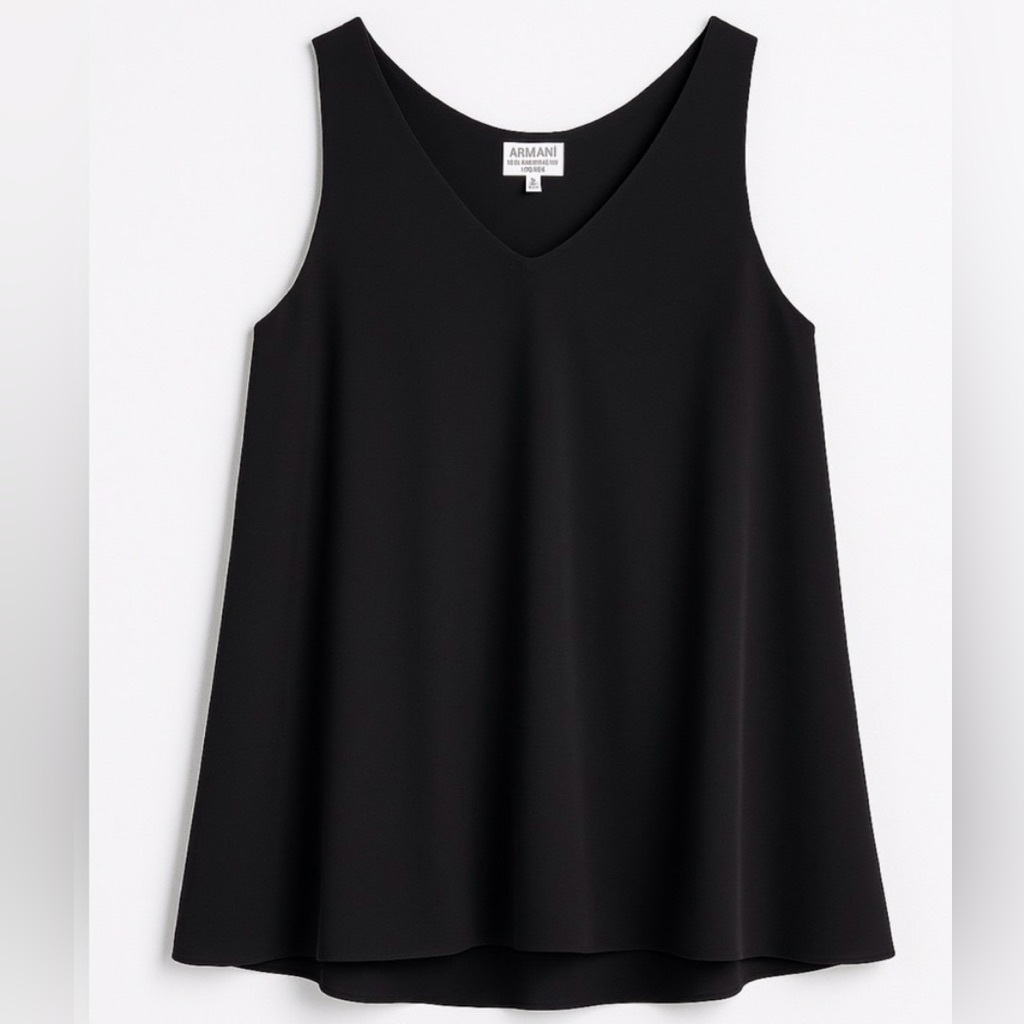 Armani Collezioni Black A-Line Swing Top | Made In Italy | Size 10